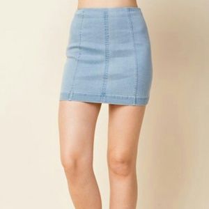 Light denim skirt